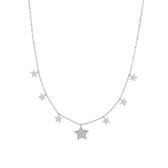 COLLANA MULTI STELLINE PENDENTI IN ARGENTO 925°/°°