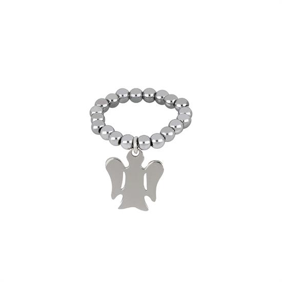ANELLO EMA ELASTICO ANGIOLETTO IN ARGENTO 925°/°°
