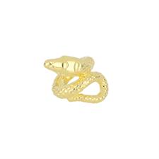 ANELLO SERPENTE DORATO ELETTROFORMATO IN ARGENTO 925°/°°