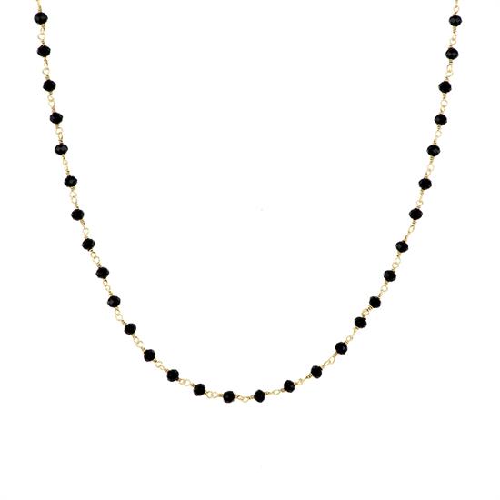 CATENA SPIENLLO NERO DORATA IN ARGENTO 925°/°°