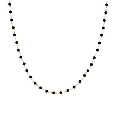 CATENA SPIENLLO NERO DORATA IN ARGENTO 925°/°°