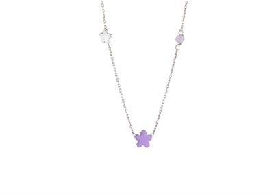COLLANA FIORELLINO BIMBA IN ARGENTO 925°/°°