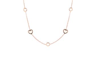 COLLANA CUORE MADREPERLA GIROCOLLO IN ARGENTO 925°/°°