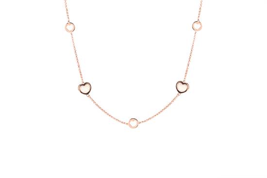 COLLANA CUORE MADREPERLA GIROCOLLO IN ARGENTO 925°/°°