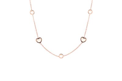 COLLANA CUORE MADREPERLA GIROCOLLO IN ARGENTO 925°/°°