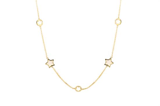 COLLANA STELLA MADREPERLA GIROCOLLO IN ARGENTO 925°/°°