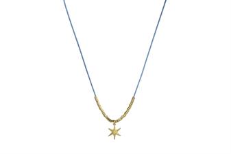 COLLANA STELLA DORATA IN ARGENTO 925°/°° CORDINO