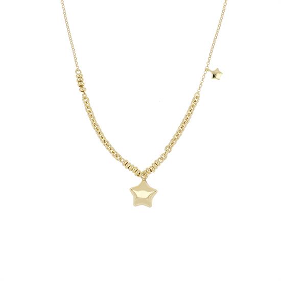 COLLANA STELLA ELETTROFORMATO ROLLO GOUMETTA IN ARGENTO 925°/°°