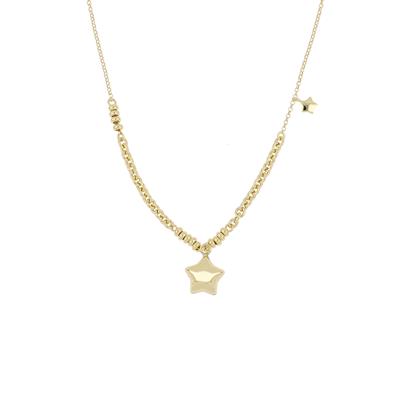 COLLANA STELLA ELETTROFORMATO ROLLO GOUMETTA IN ARGENTO 925°/°°