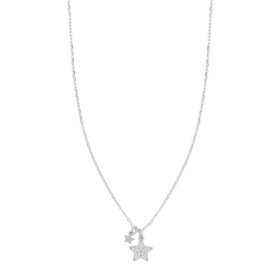 COLLANA STELLA RODIO ARGENTO 925°/°° E ZIRCONI
