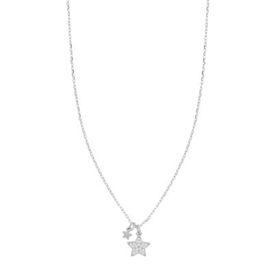 COLLANA STELLA RODIO ARGENTO 925°/°° E ZIRCONI