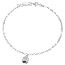 CAVIGLIERA ROLLO E CAMPANELLA STAMPATA ARGENTO 925°/°°