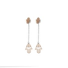 ORECCHINO PENDENTE MANO DI FATIMA IN ARGENTO 925°/°°