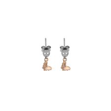 ORECCHINO PENDENTE CON FARFALLA IN ARGENTO 925°/°°