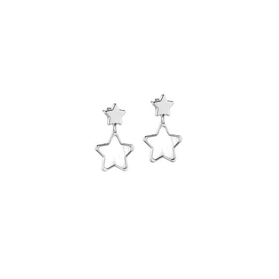 ORECCHINO DOPPIA STELLA MADREPERLA IN ARGENTO 925°/°°