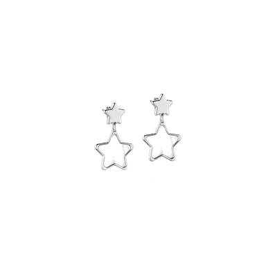 ORECCHINO DOPPIA STELLA MADREPERLA IN ARGENTO 925°/°°