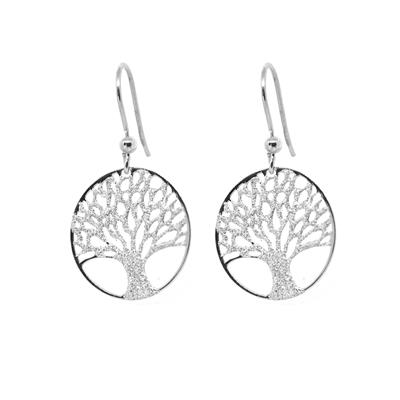 ORECCHINO ALBERO DELLA VITA GLITTER IN ARGENTO 925°/°°