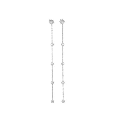 ORECCHINI PALLINI LUNGHI IN ARGENTO 925°/°°