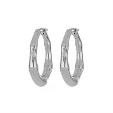 ORECCHINO CECHIO ELETTROFORMATO CANNA BAMBU' IN ARGENTO 925°/°°