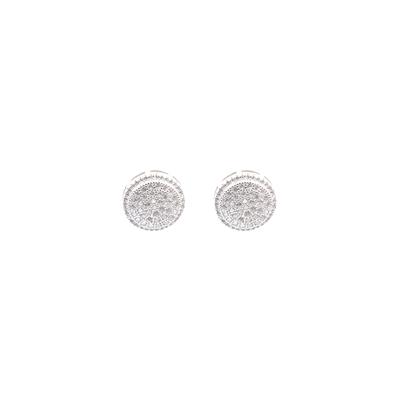 ORECCHINO BOTTONE BIG ZIRCONATO IN ARGENTO 925°/°°