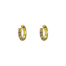 ORECCHINO CERCHIO SCATTINO 15MM DORATO IN ARGENTO 925°/°°