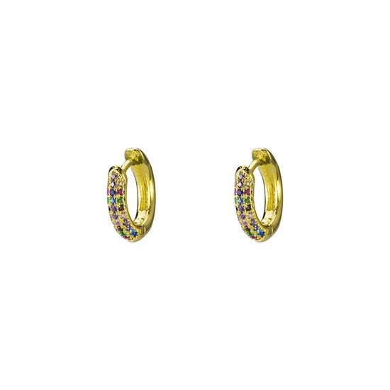 ORECCHINO CERCHIO SCATTINO 15MM DORATO IN ARGENTO 925°/°°
