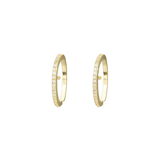 ORECCHINO EAR CUFF OVALE DORATO IN ARGENTO 925°/°° ZK