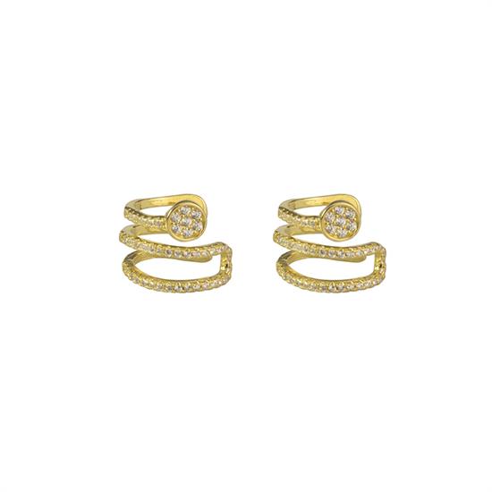 ORECCHINO EAR CUFF 3 GIRI DORATO IN ARGENTO 925°/°° ZK