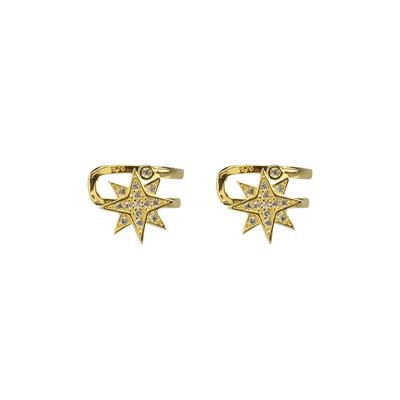 ORECCHINO EAR CUFF STAR DORATO IN ARGENTO 925°/°° ZK