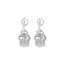 ORECCHINO CAMPANELLA TRAFORATA PICCOLA CZ WHITE IN ARGENTO 925°/°°