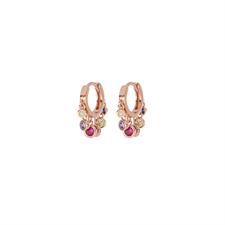 ORECCHINO SCATTINO ROSE' IN ARGENTO 925°/°° ZIRCONI