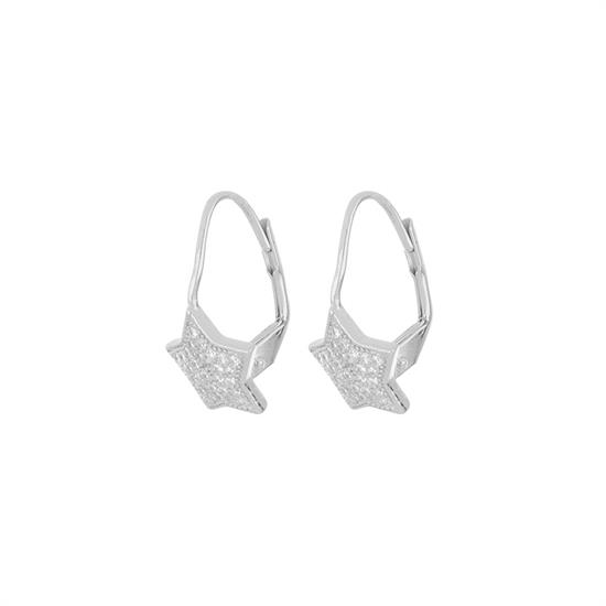 ORECCHINO MONACHINA STELLA ZIRCONI WHITE IN ARGENTO 925°/°°