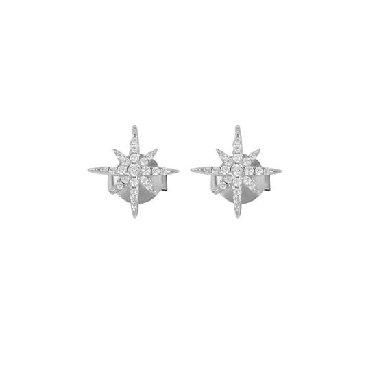 ORECCHINO STELLA POLARE ZIRCONI WHITE IN ARGENTO 925°/°°