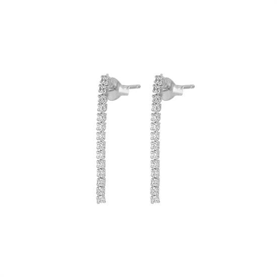 ORECCHINO MINI TENNIS ZIRCONATO IN ARGENTO 925°/°°