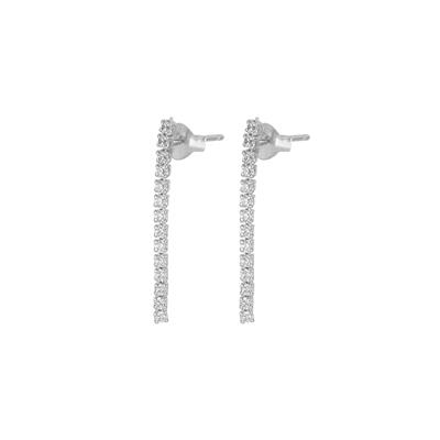 ORECCHINO MINI TENNIS ZIRCONATO IN ARGENTO 925°/°°