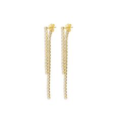 ORECCHINO TENNIS ZIRCONI SU FARFALLINA IN ARGENTO 925°/°°