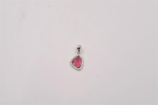 PENDENTE IRREGOLARE IN ARGENTO 925°/°° E ZIRCONE
