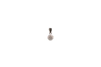 PENDENTE PALLINA PUNTO LUCE ZIRCONATA IN ARGENTO 925°/°°