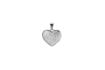 PENDENTE CUORE IN ARGENTO 925°/°° ZIRCONI