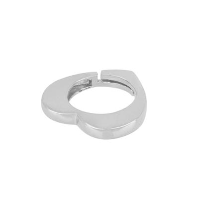 ANELLO BORDO CUORE PIATTO IN ARGENTO 925°/°°