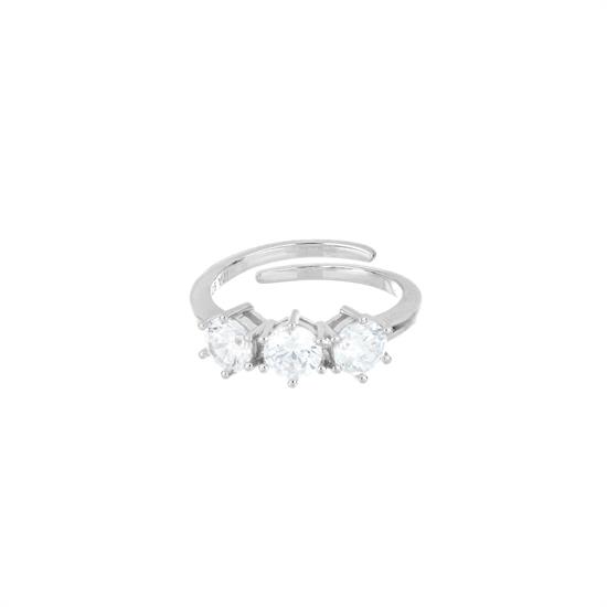 ANELLO TRILOGY ZK WHITE 3MM RODIO IN ARGENTO 925°/°°