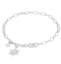 BRACCIALE CON ROSA DEI VENTI E ZIRCONE IN ARGENTO 925°/°°