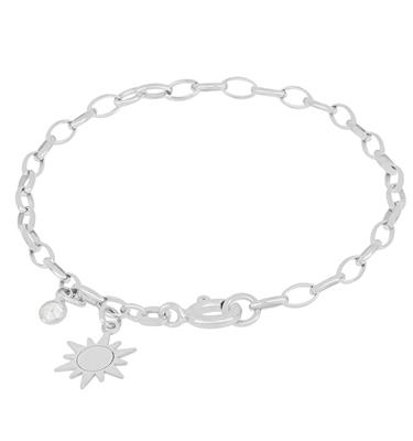 BRACCIALE CON ROSA DEI VENTI E ZIRCONE IN ARGENTO 925°/°°
