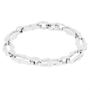 BRACCIALE MAGLIA SEMI TRAVERTINA LAVORATA IN ARGENTO 925°/°°