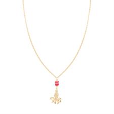 COLLANA CON POLIMERO COLORATO POLIPO IN ARGENTO 925°/°°