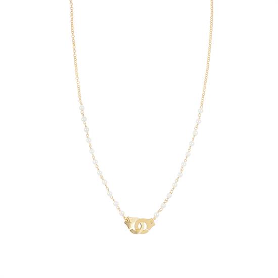 COLLANA CON MANETTE CENTRALI IN ARGENTO 925°/°°