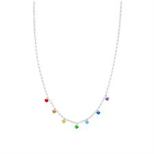 COLLANA CUORICINI SMALTATI ARGENTO 925°/°°