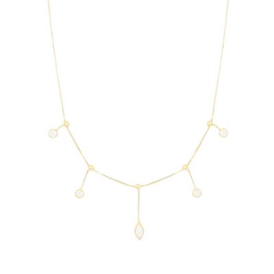 COLLANA CHOKER VENEZIANA CON ZIRCONI E GOCCIA IN ARGENTO 925°/°°