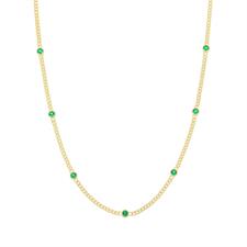 COLLANA ZIRCONI TONDI PASSANTI IN ARGENTO 925°/°°
