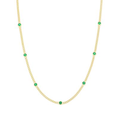 COLLANA ZIRCONI TONDI PASSANTI IN ARGENTO 925°/°°
